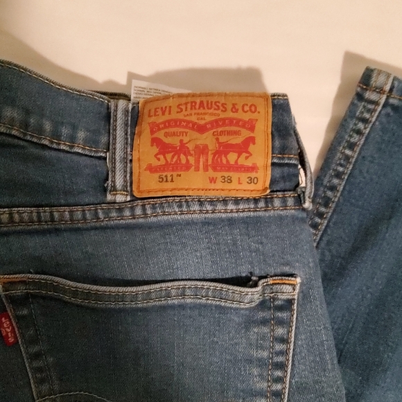 Vintage Levi's 511 Classic Blue Straight Jeans - Picture 5 of 6